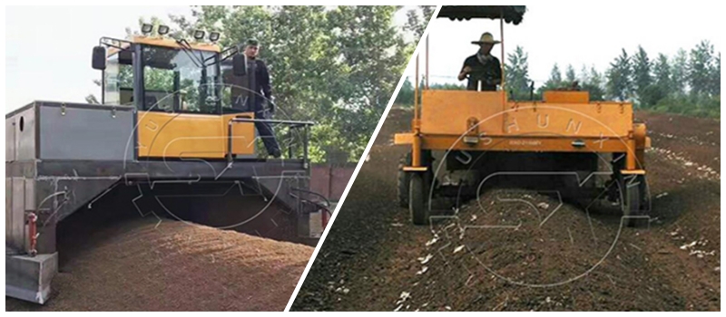 chicken manure composting on the ground