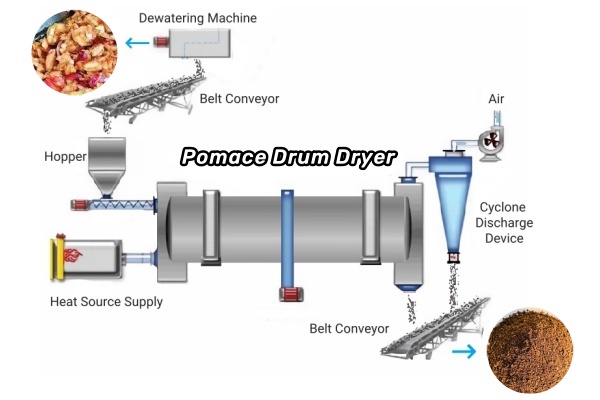 Drying Process for Fruit Pomace