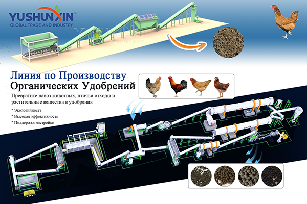 Линия по производству органических удобрений из куриного помета2