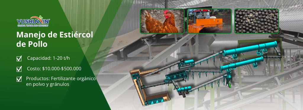 transformación de estiércol de pollo en fertilizante