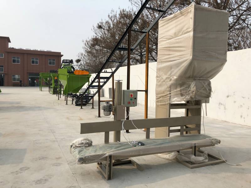 Organic fertilizer production line display in the factory