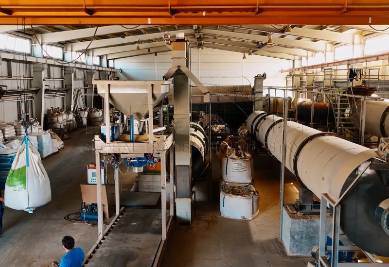 NPK compound fertilizer granulation plant working